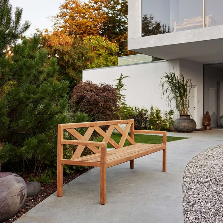 Grace 3-zits bank, Dark grey, teak Cane-line