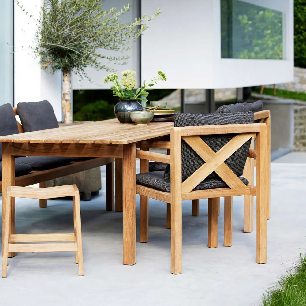 Grace eettafel, Teak Cane-line