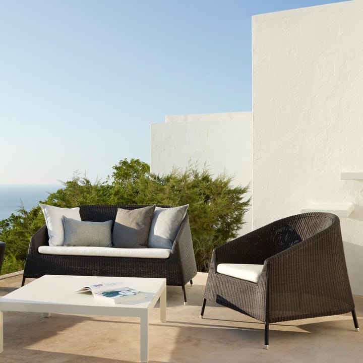 Kingston lounge stoel, White grey Cane-line