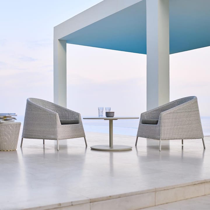 Kingston lounge stoel, White grey Cane-line