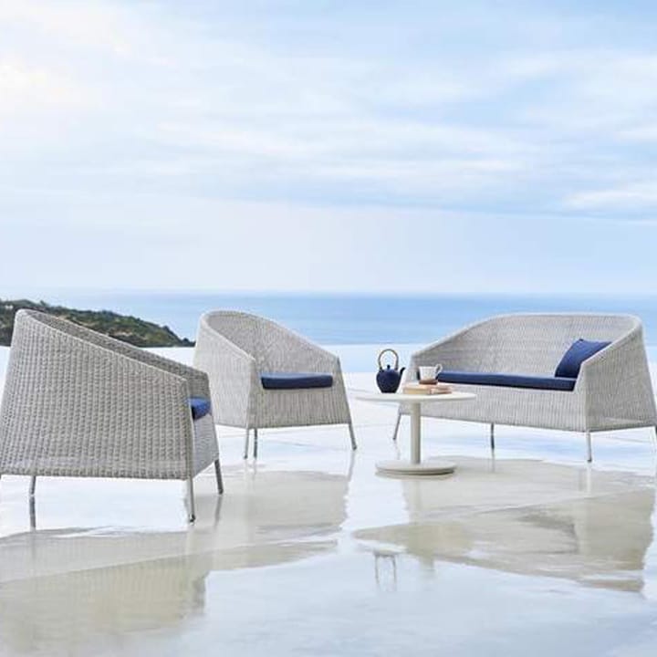 Kingston loungebank 2-zits, White grey Cane-line