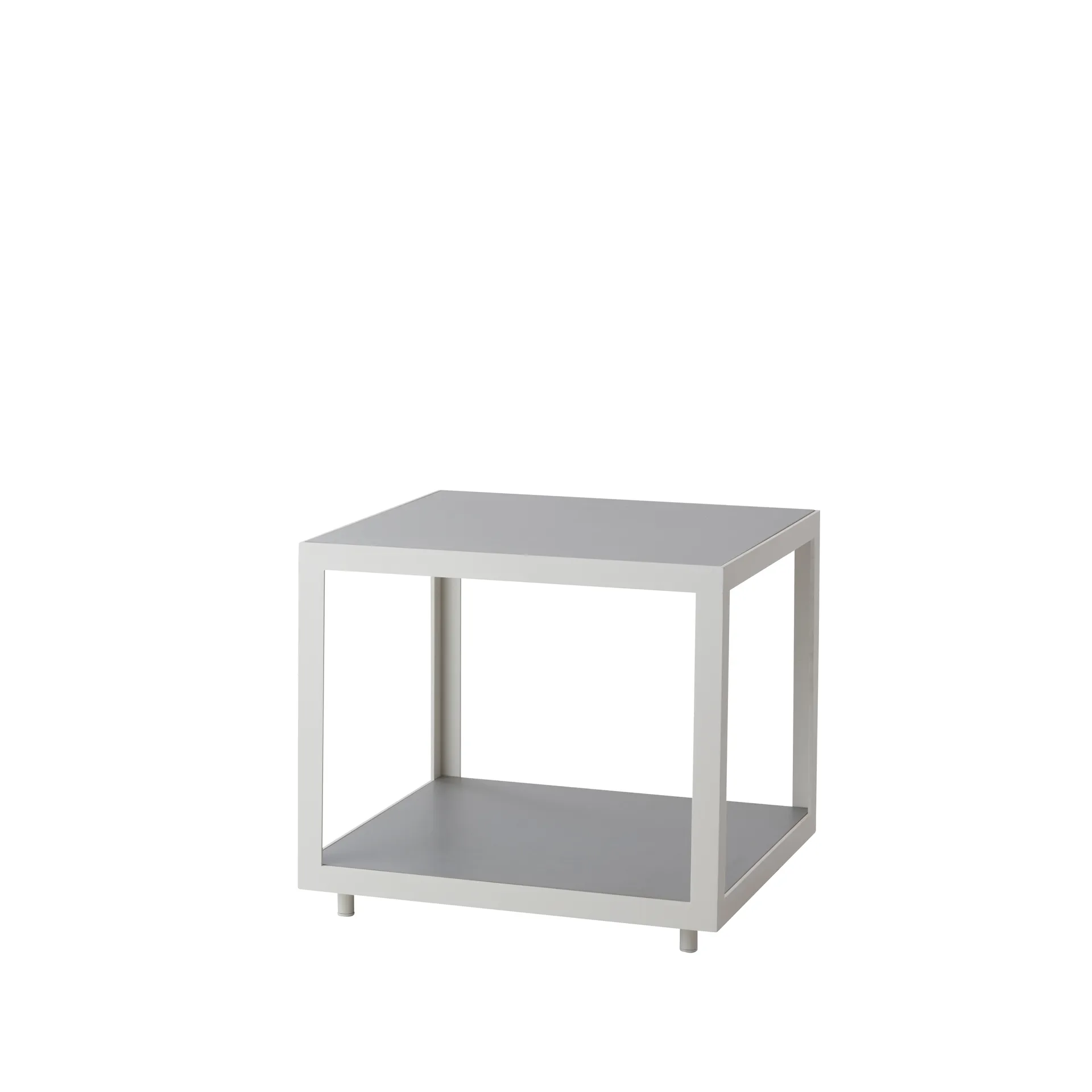 Level bijzettafel, Light grey, keramiek, wit frame Cane-line