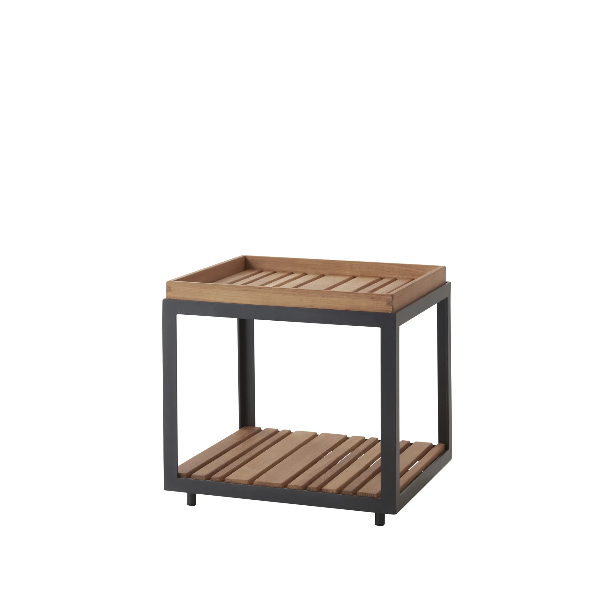 Level bijzettafel, Teak-lava grey frame Cane-line