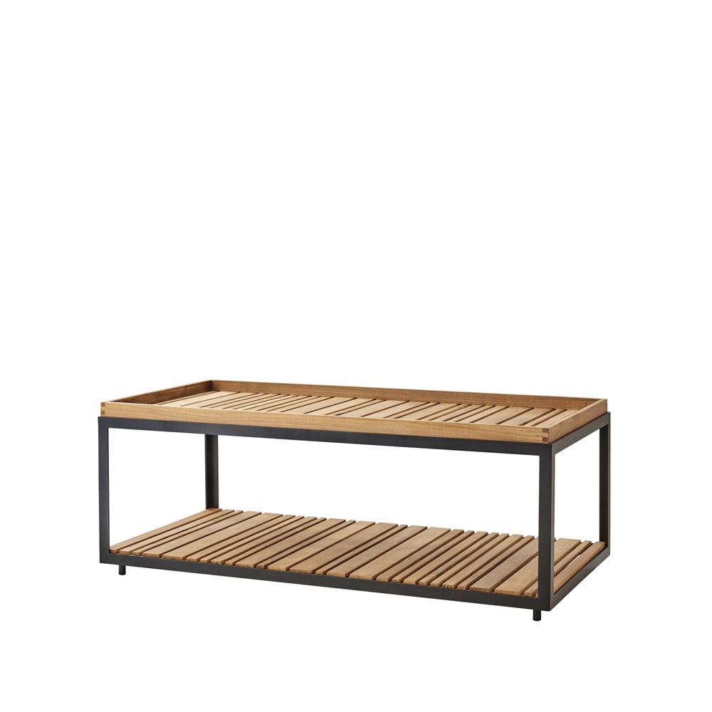 Cane-line Level salontafel teak 62x122 cm Lava grey