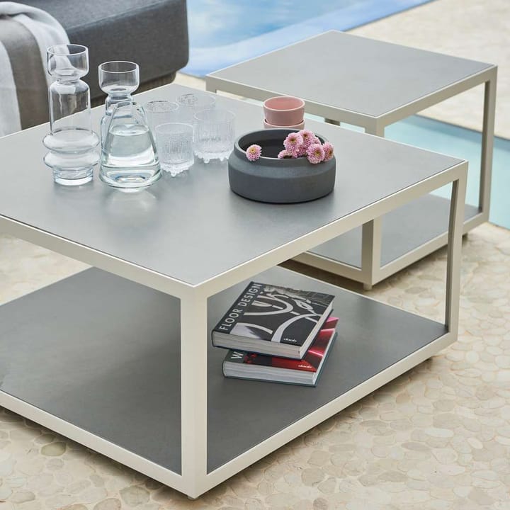 Level salontafel teak 79x79 cm, Lava grey Cane-line