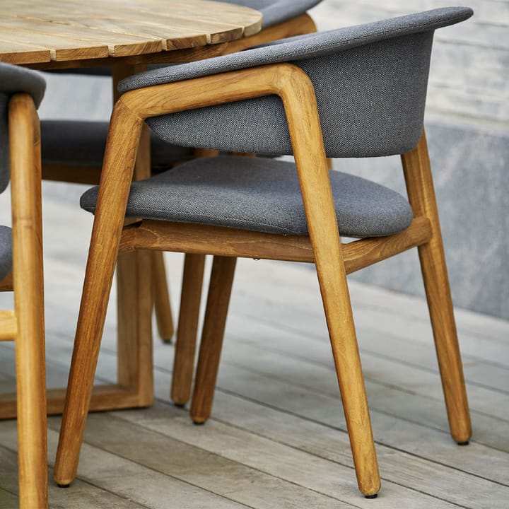 Luna stoel, Cane-Line airtouch grey, teak frame Cane-line