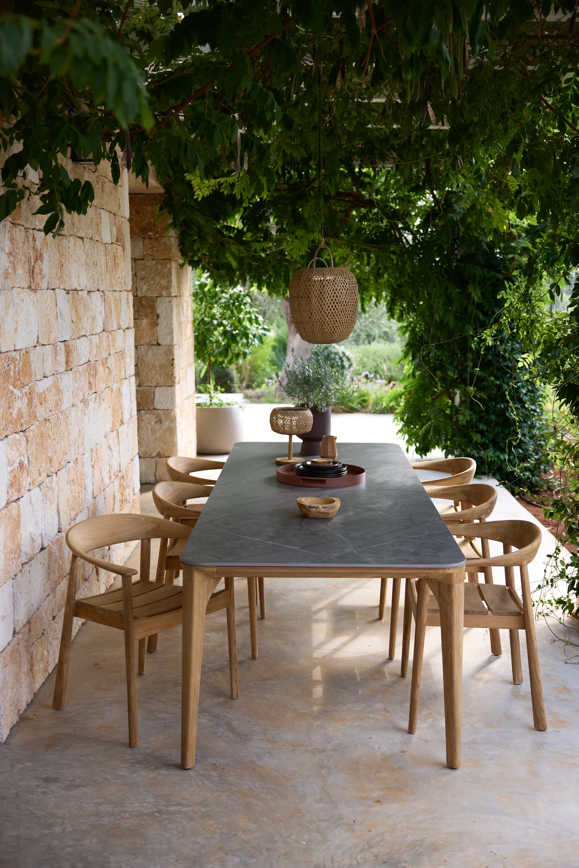 Majestic armstoel, Teak Cane-line