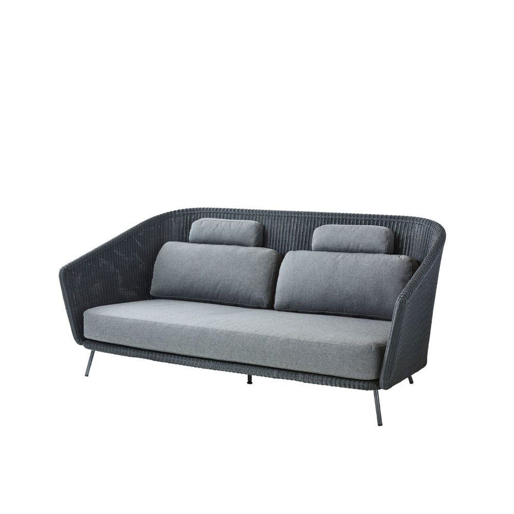 Cane-line Mega 2-zits bank Graphic, grijze kussens | Scandinavisch Interieur | Grijs