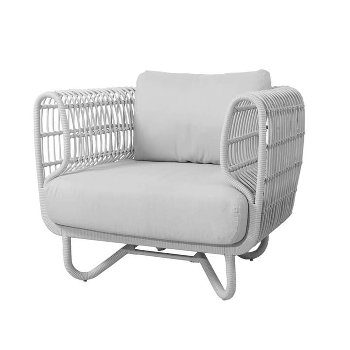 Nest lounge stoel weave - White, Cane-Line Natté white - Cane-line