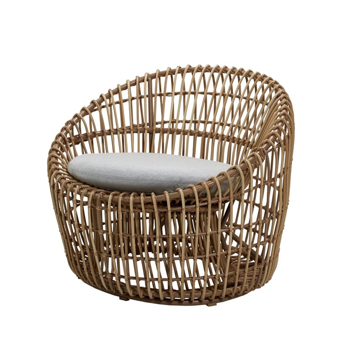 Nest Rond loungestoel - Cane-Line Natté light grey, rotting - Cane-line