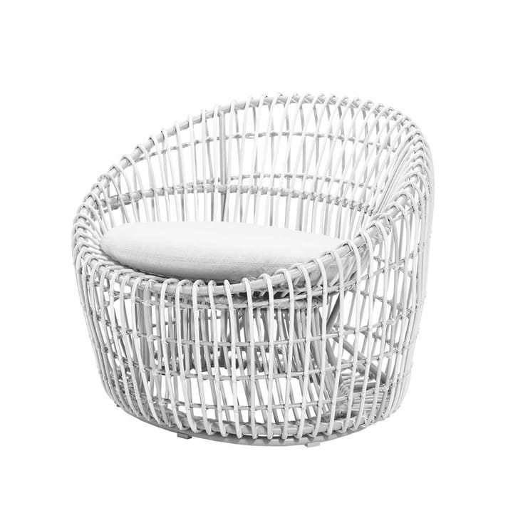 Nest Rond loungestoel - Cane-Line Natté white, wit rotting - Cane-line