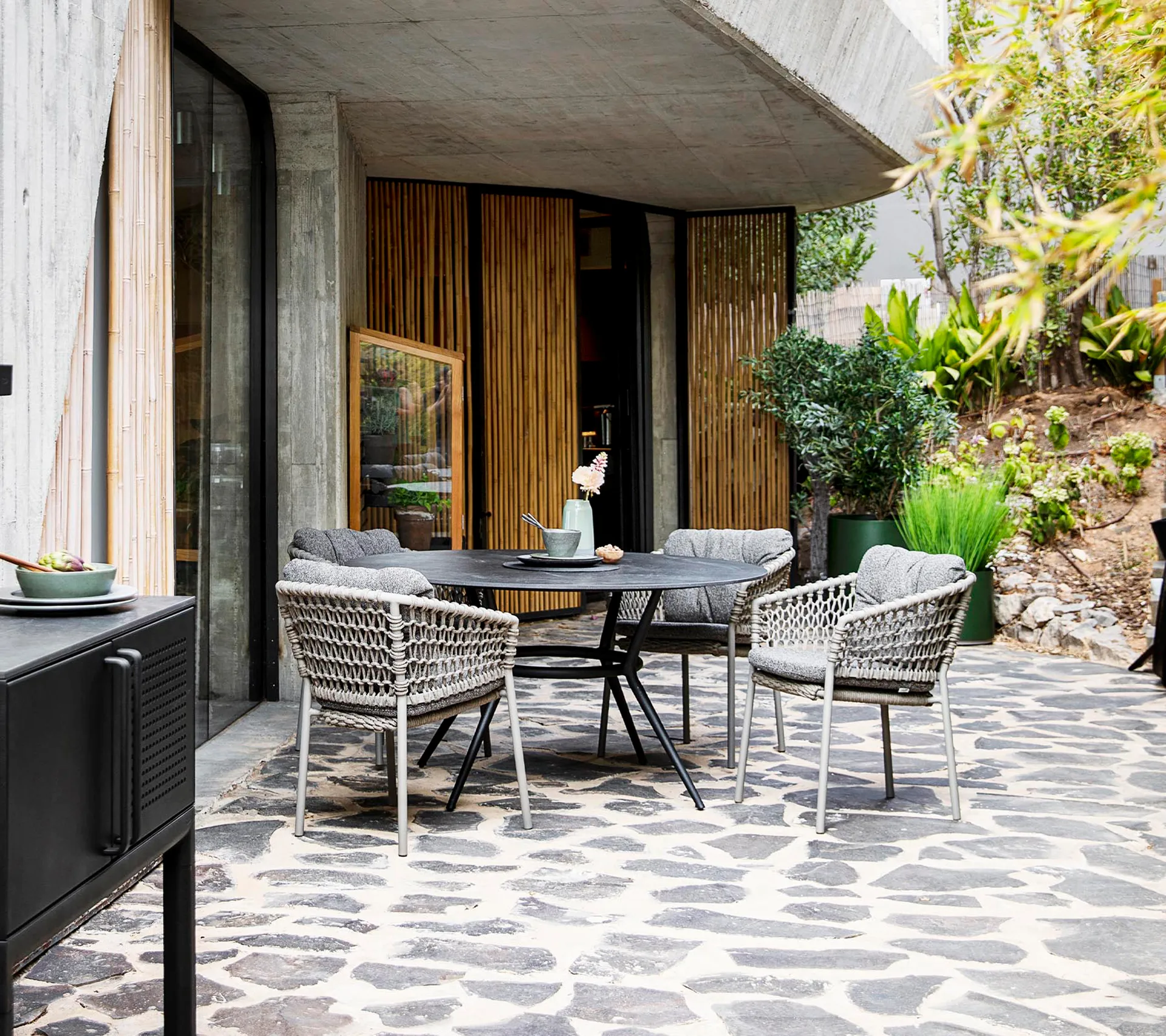 Ocean armstoel soft rope, Taupe Cane-line