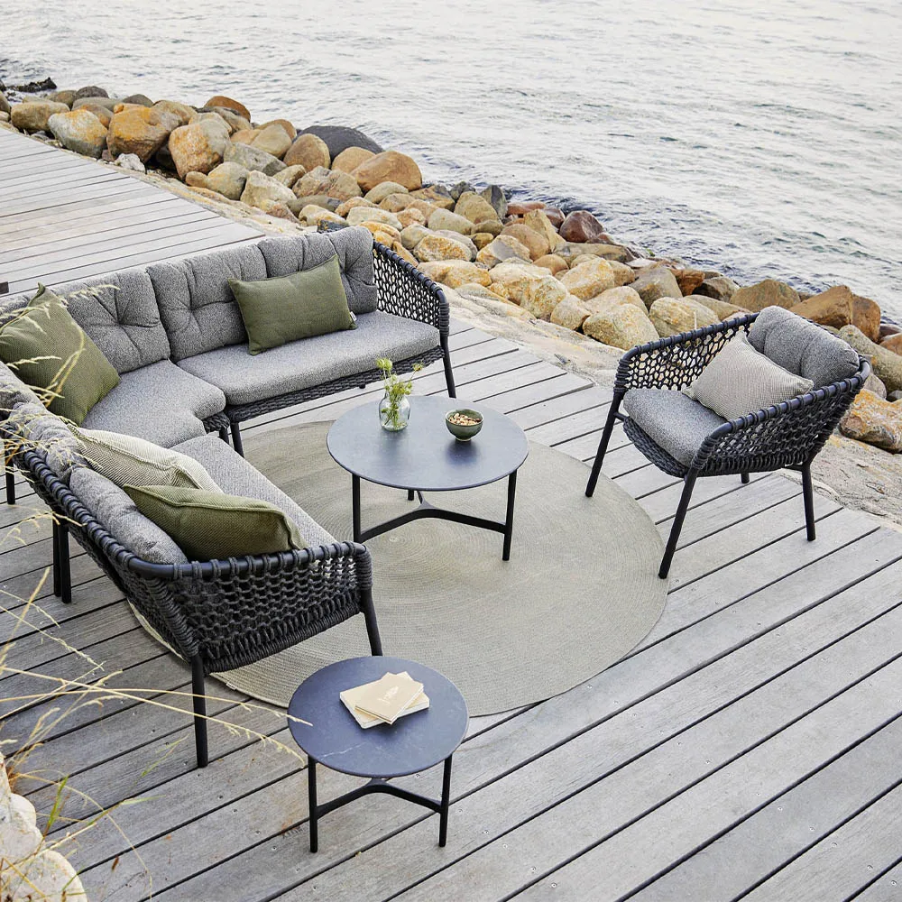 Ocean modulaire bank, Dark grey, eenvoudig Cane-line