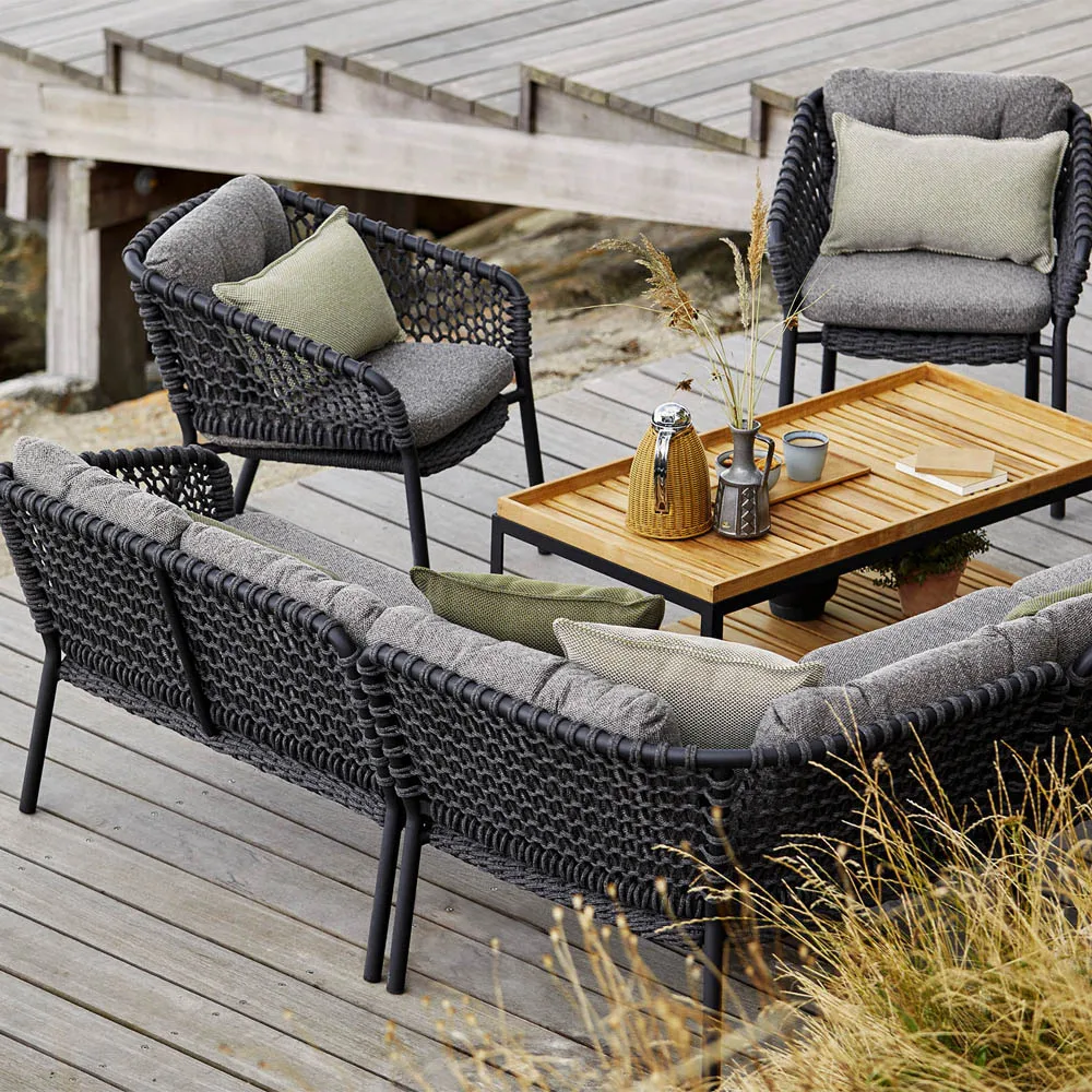 Ocean modulaire bank, Dark grey, rechts Cane-line