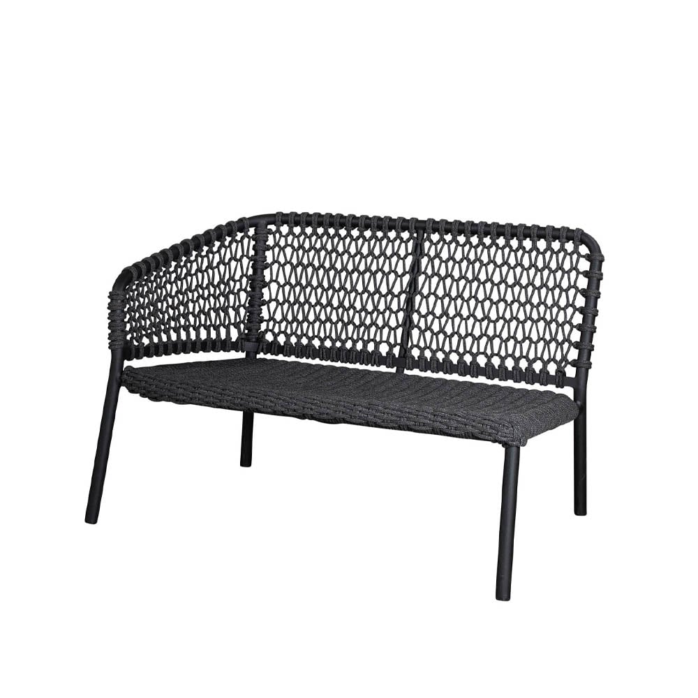 Cane-line Ocean modulaire bank Dark grey, rechts | Scandinavisch Interieur | Grijs