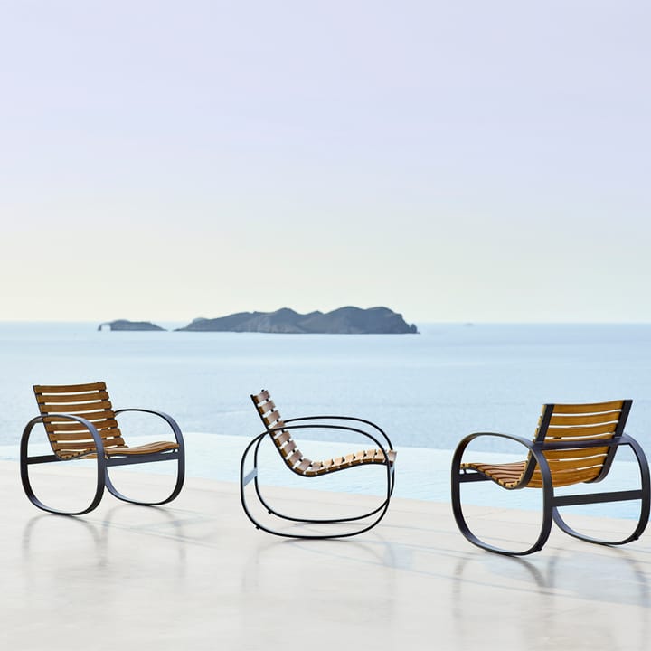 Parc schommelstoel, Lava grey, teak Cane-line