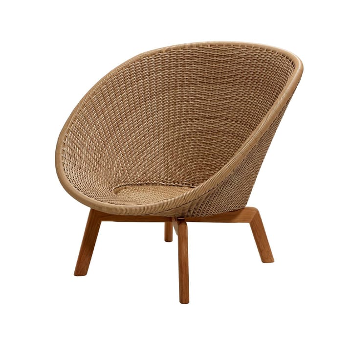 Peacock Weave loungestoel - Natural, pot van teak - Cane-line