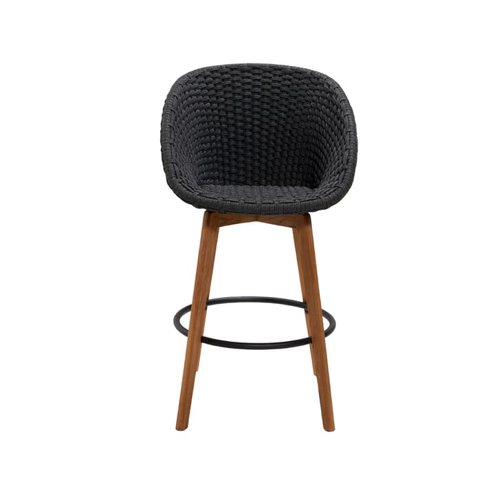 Peacockbarkruk, Dark grey, poten van teak Cane-line