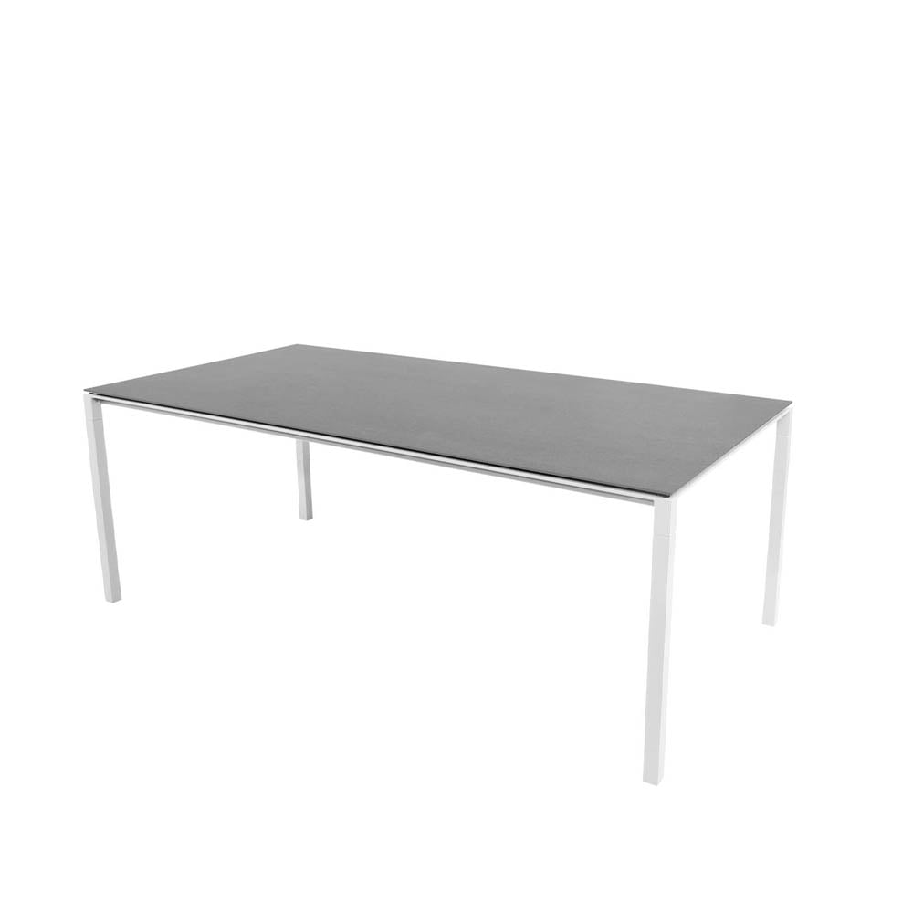 Cane-line Pure eettafel Basalt grey-wit 200x100 cm