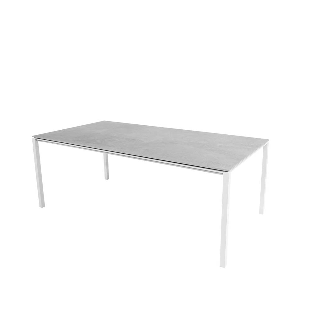 Cane-line Pure eettafel Fossil grey-wit 200x100 cm