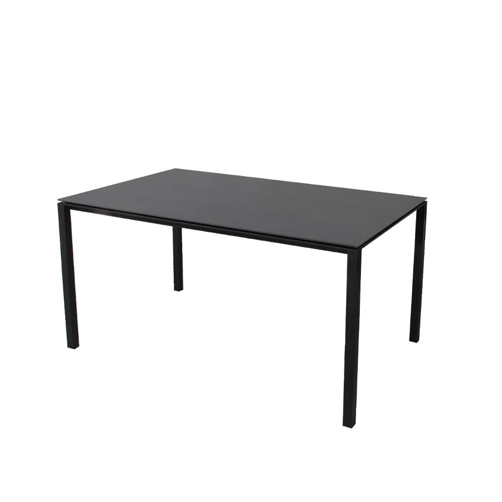 Cane-line Pure eettafel Nero-lava grey 150x90 cm | Scandinavisch Interieur | Tuintafels | Zwart