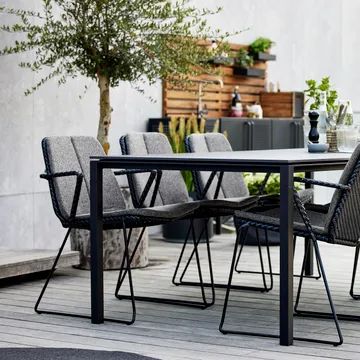 Pure tafel 200x100 cm Basalt grey-lava grey - Cane-line