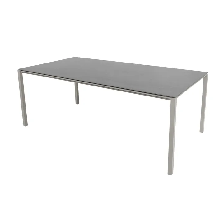 Pure tafel 200x100 cm Basalt grey-taupe - Cane-line
