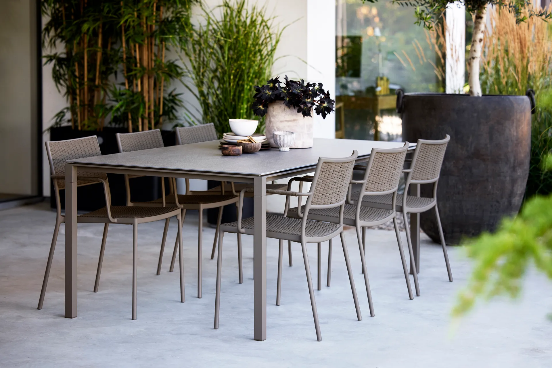 Pure tafel 200x100 cm Basalt grey-taupe,  Cane-line