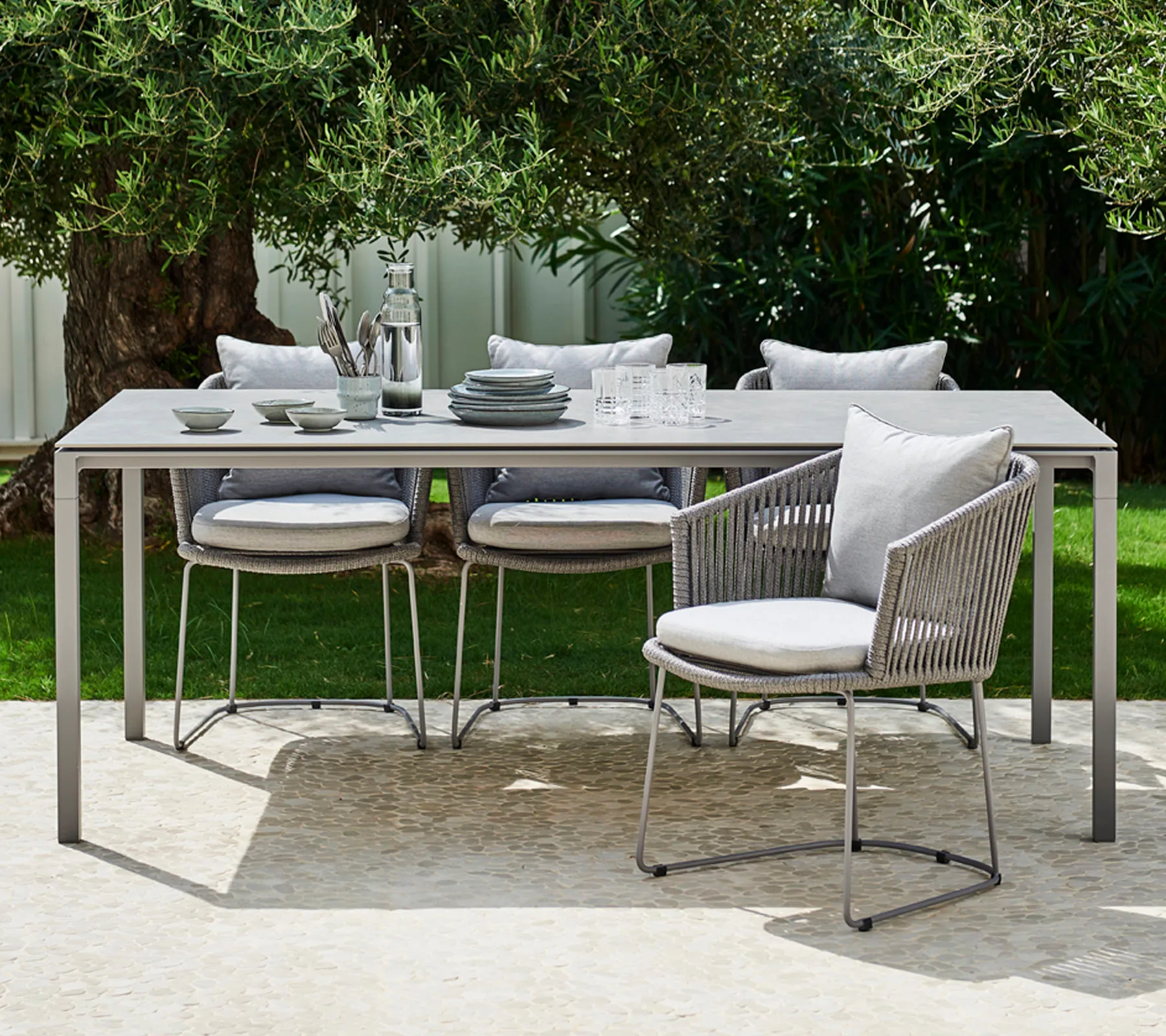Pure tafel 200x100 cm Basalt grey-taupe,  Cane-line