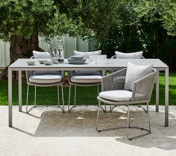 Pure tafel 200x100 cm Basalt grey-taupe - Cane-line