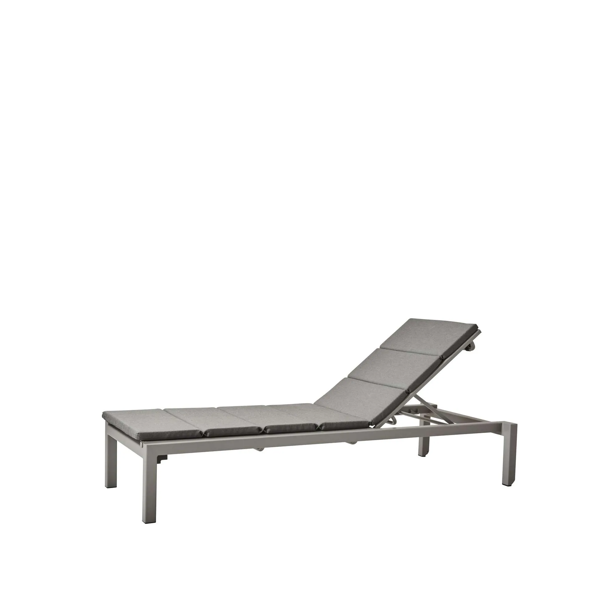 Relax ligstoel, Sunbrella Natté light grey, incl. grijs kussen Cane-line