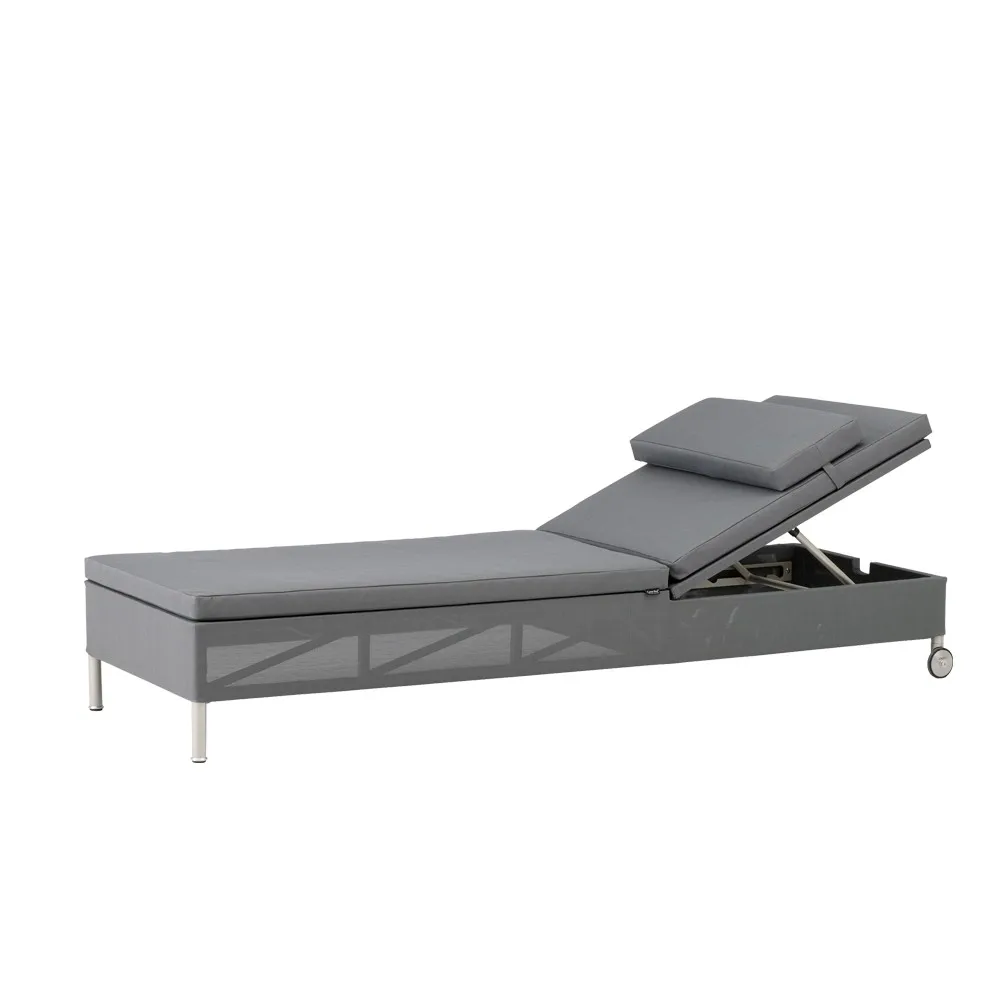 Rest ligstoel, Cane-Line Natté grey, enkel Cane-line