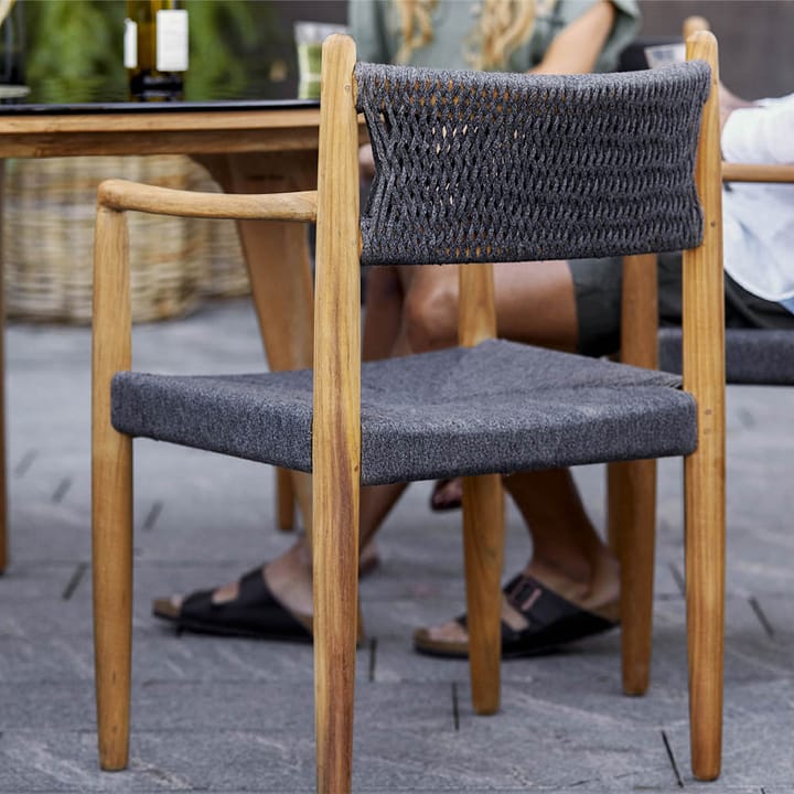 Royal stoel, Dark grey, teak Cane-line