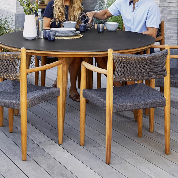 Royal stoel, Dark grey, teak Cane-line