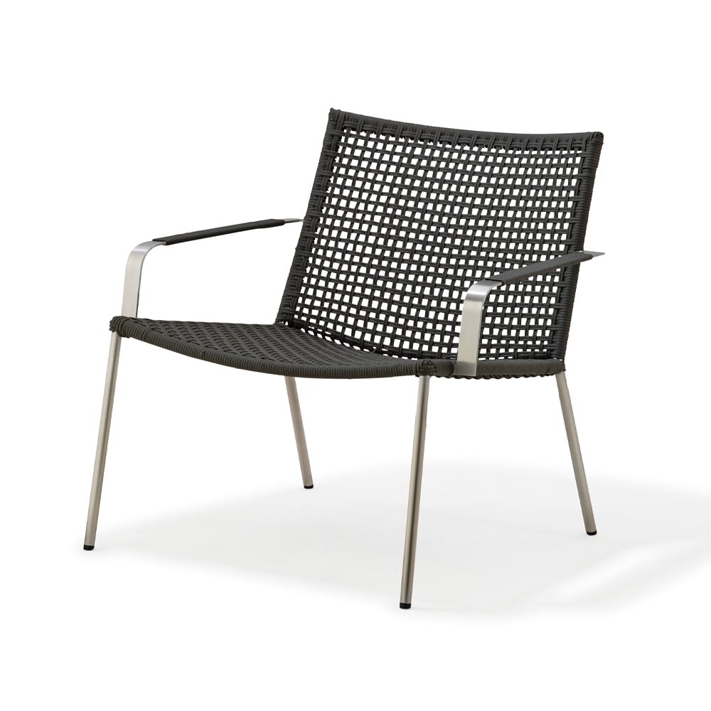 Cane-line Straw lounge stoel Anthracite