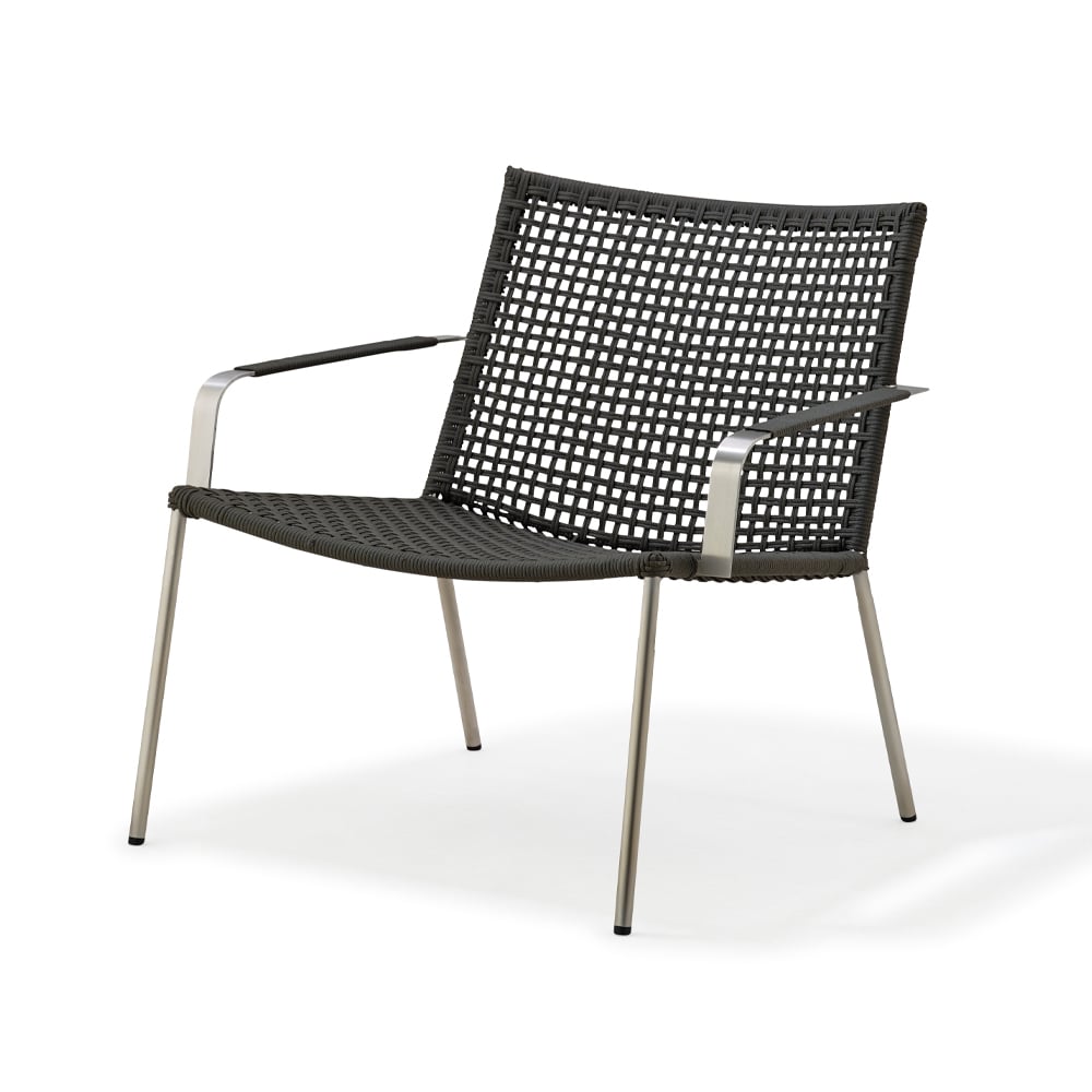 Cane-line Straw lounge stoel Anthracite | Scandinavisch Interieur | Tuinstoelen | Grijs