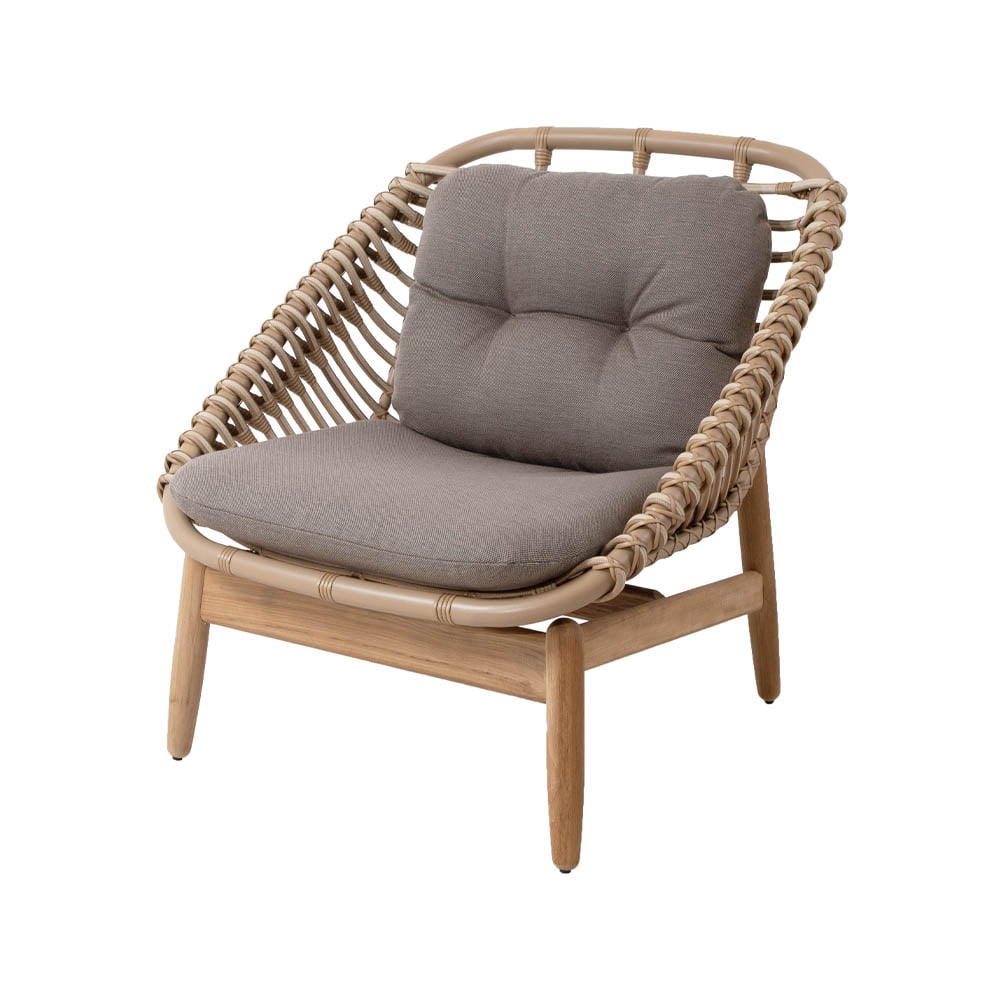 Cane-line String lounge stoel Cane-Line Airtouch taupe-teak
