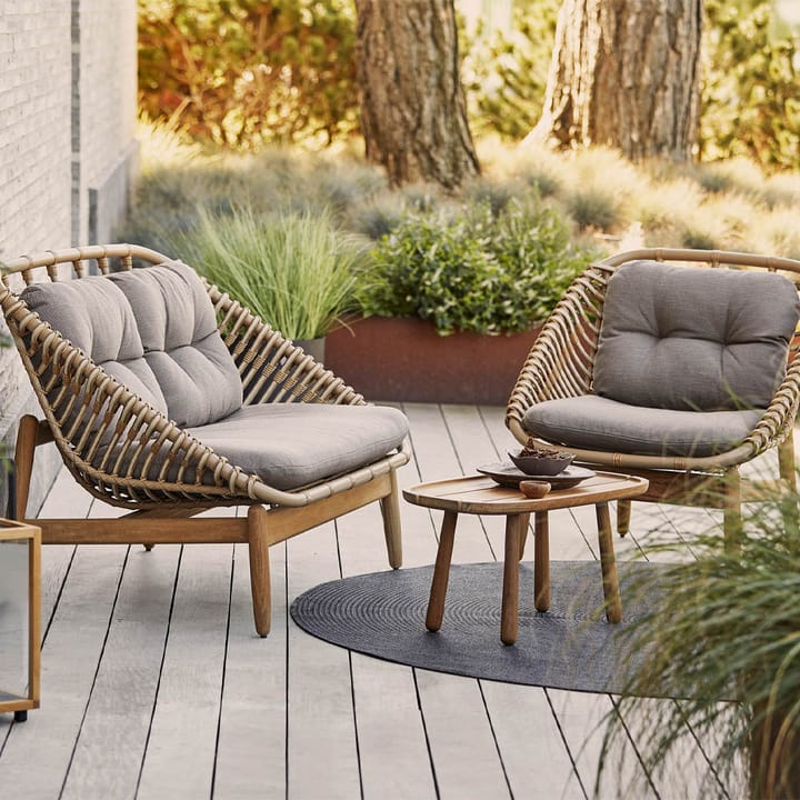 String lounge stoel, Cane-Line Airtouch taupe-teak Cane-line