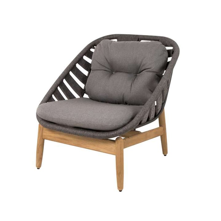 Strington loungestoel - Cane-Line Airtouch dark grey-teak - Cane-line