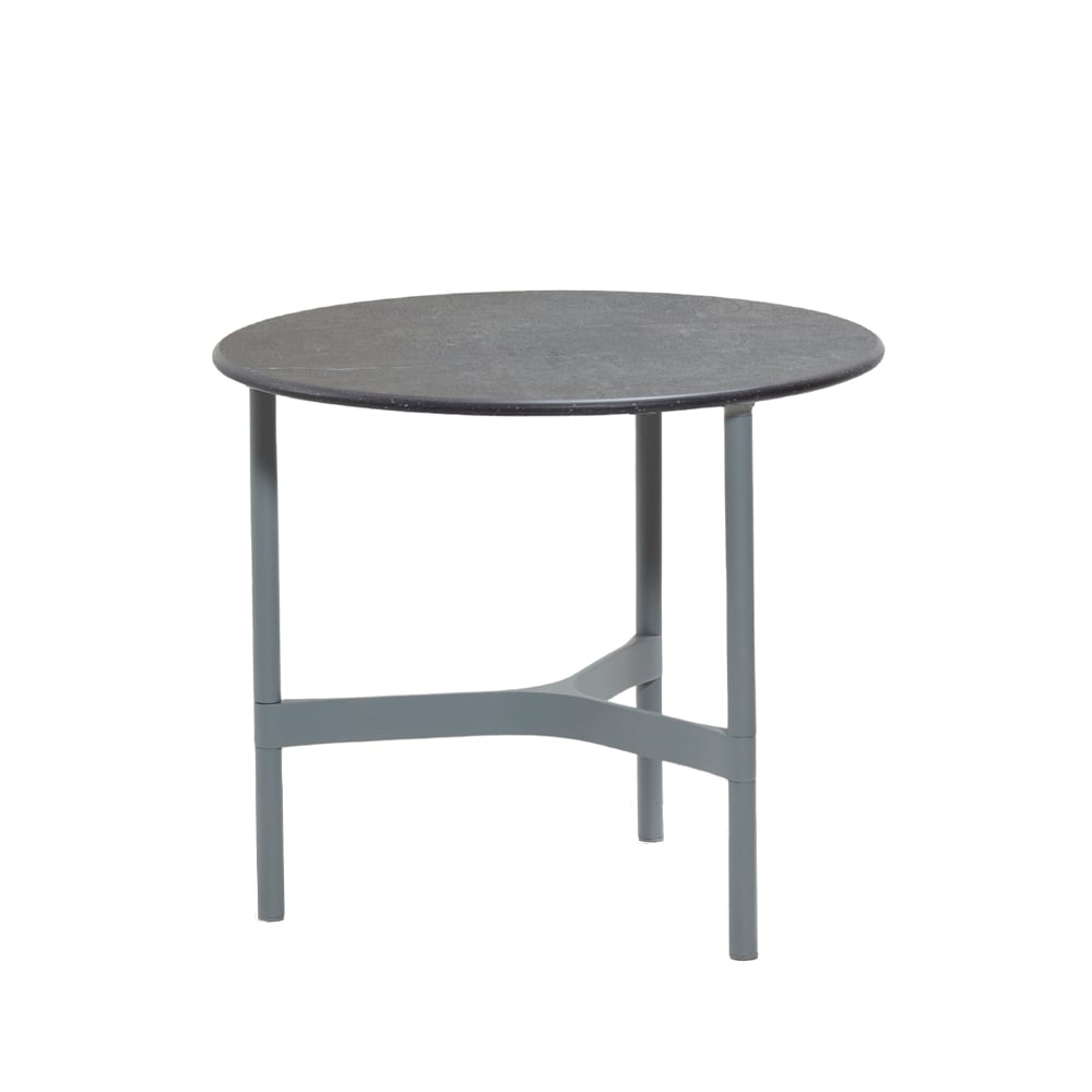 Cane-line Twist salontafel klein Ø45 cm Fossil black-light grey