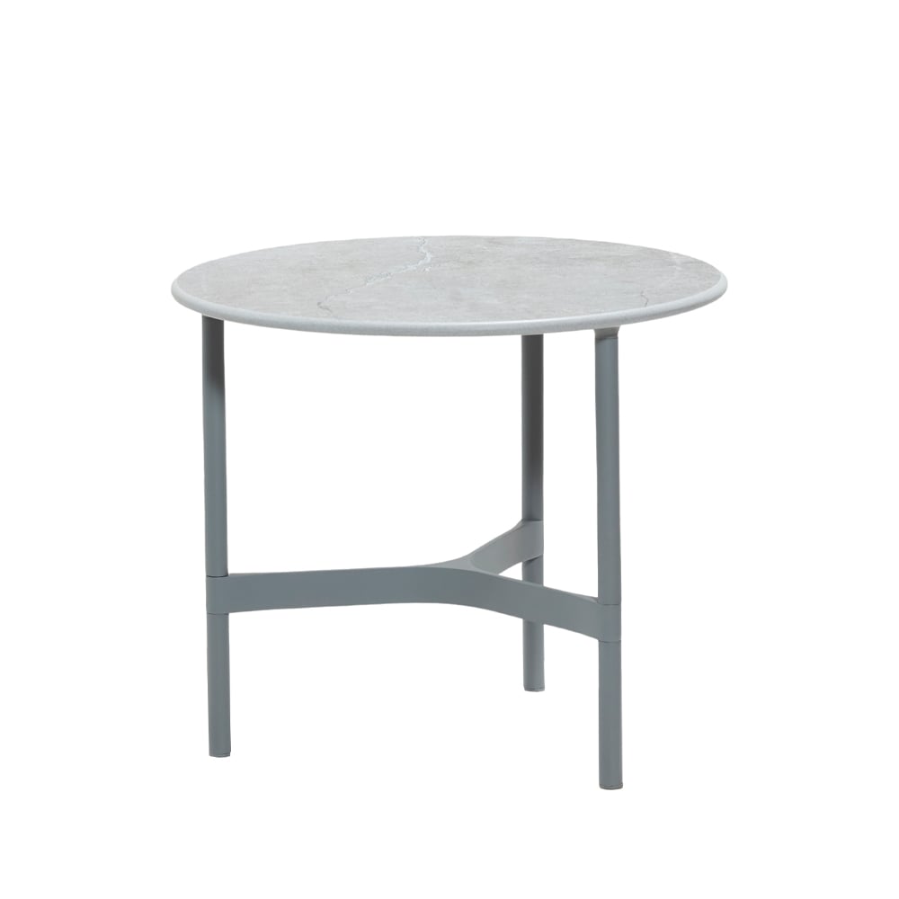 Cane-line Twist salontafel klein Ø45 cm Fossil grey-light grey