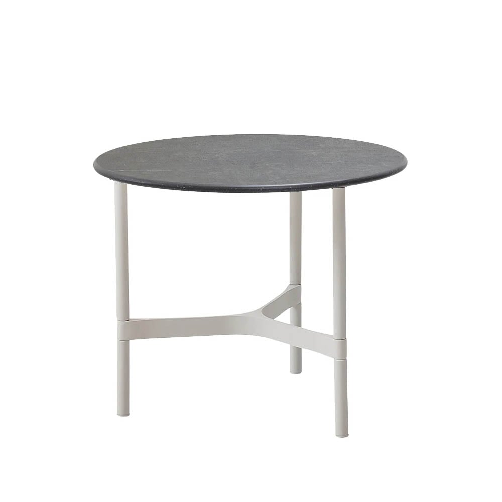 Cane-line Twist salontafel klein Ø45 cm Fossil grey-white