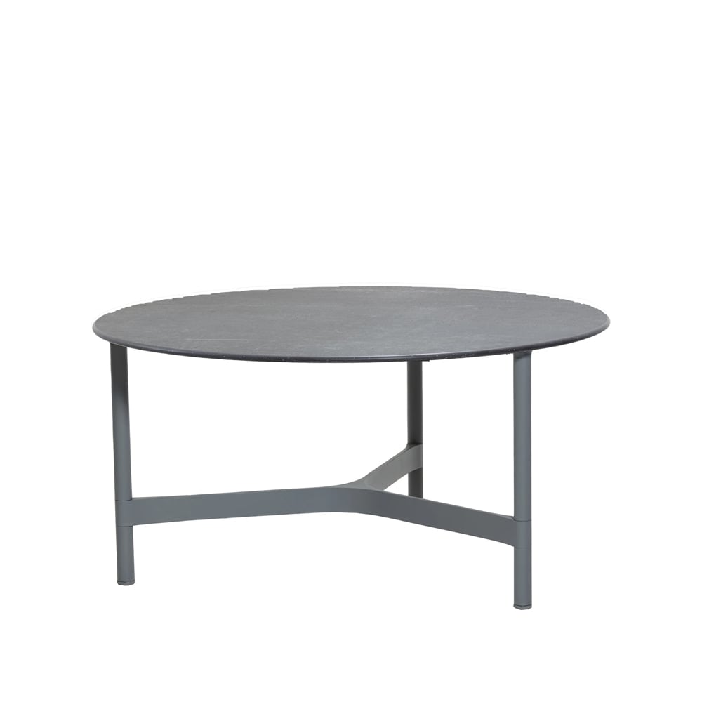 Cane-line Twist salontafel large o90 cm Fossil black-light grey