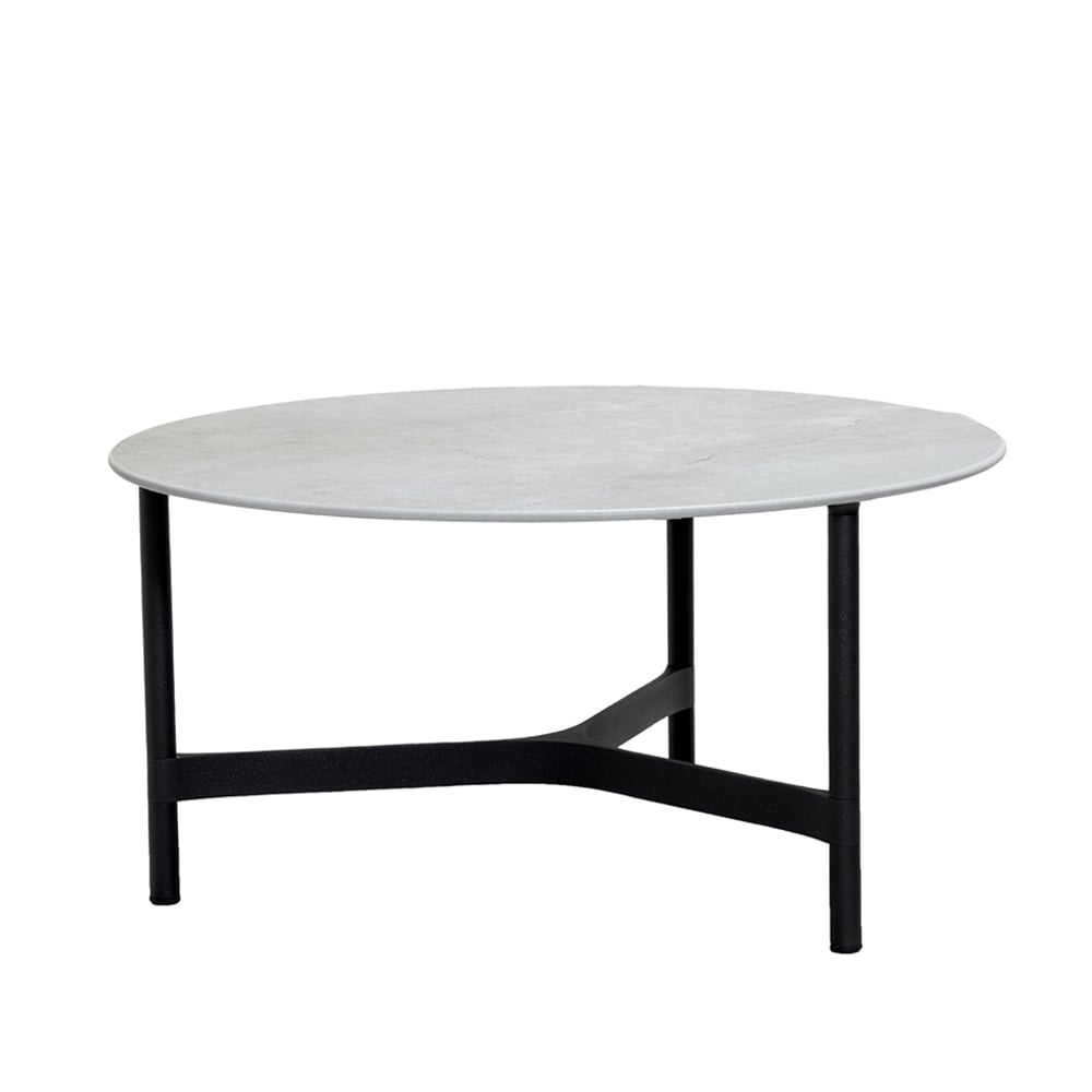 Cane-line Twist salontafel large Ø90 cm Fossil grey-lava grey