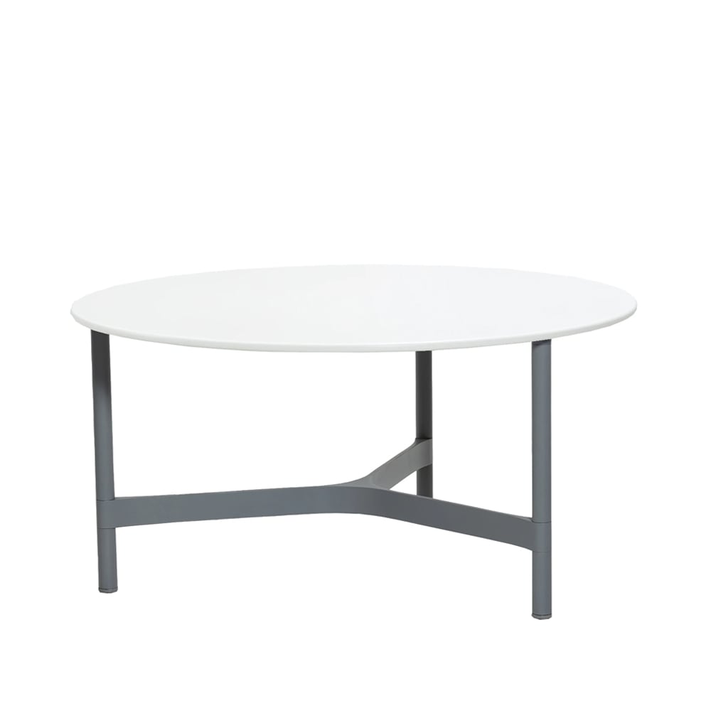 Cane-line Twist salontafel large o90 cm White-light grey