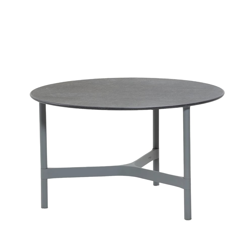 Cane-line Twist salontafel medium Ø70 cm Fossil black-light grey