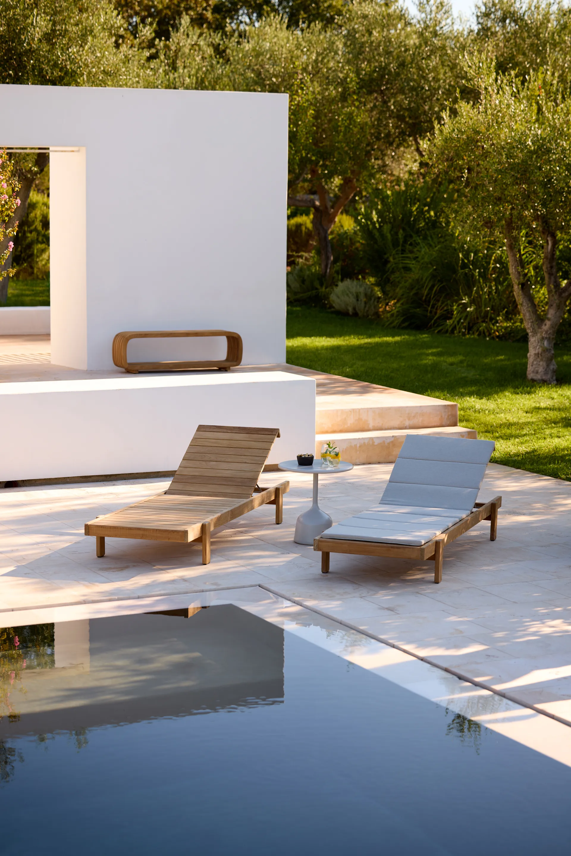 Vista ligbed, Teak Cane-line