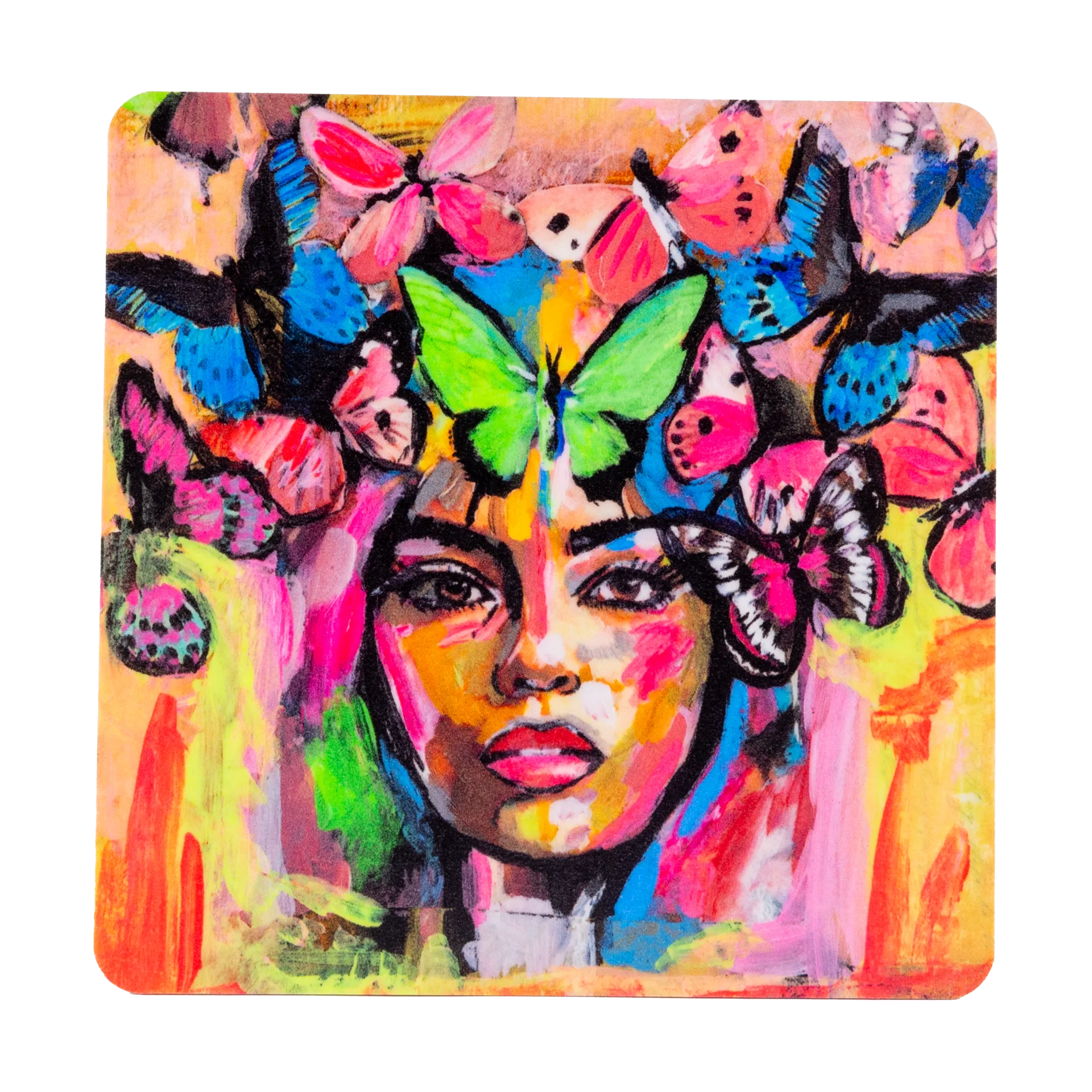 Coming back to life onderzetter 9x9 cm, Multi Carolina Gynning