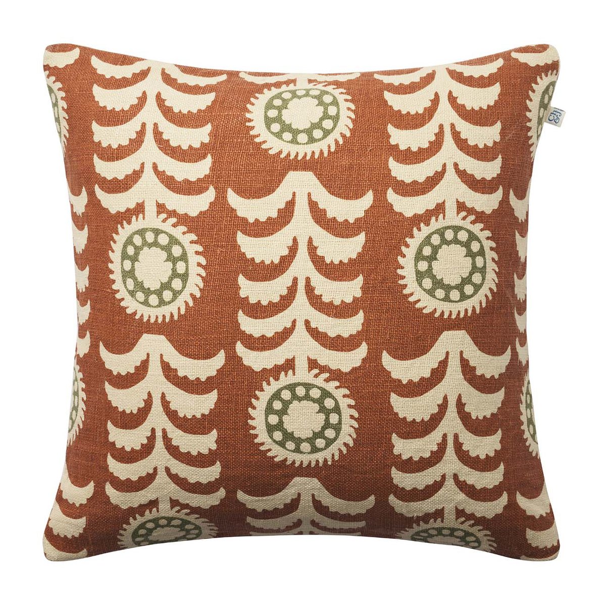 Chhatwal & Jonsson Alok kussenhoes 50x50 cm Terracotta-cactus green