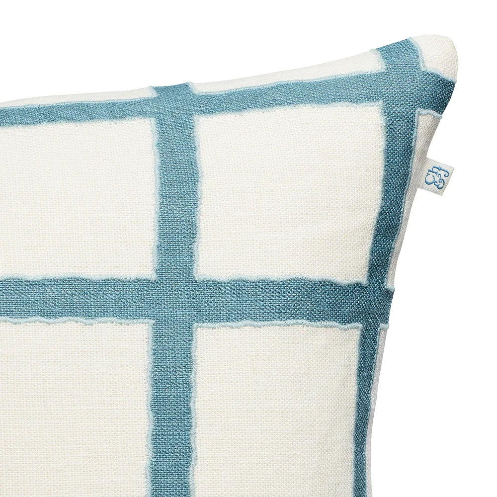 Amar kussenhoes 50x50 cm, White-blue-aqua Chhatwal & Jonsson